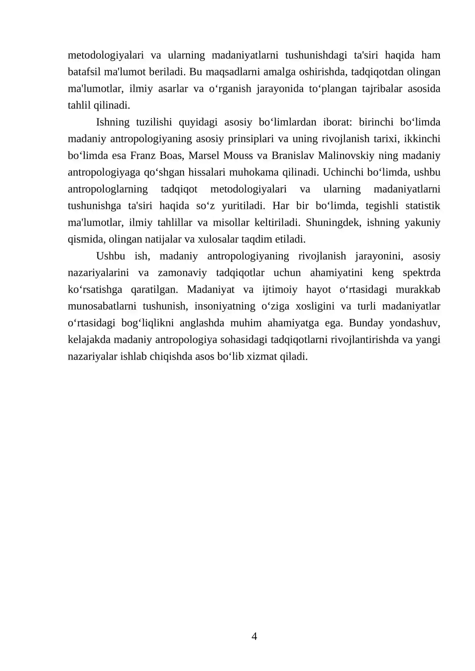 Madaniy antropologiya Franz Boas Marsel Mouss Branislav Malinovskiy hayoti 4