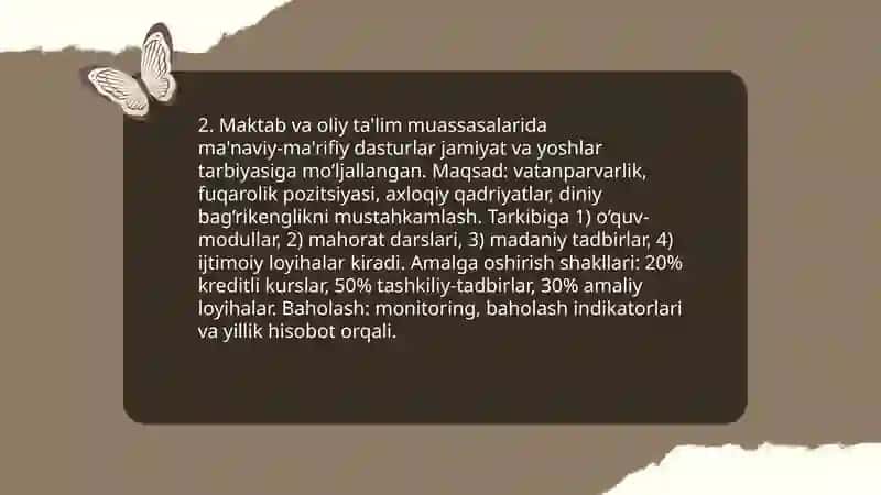 Ma'naviy -marifiy tarbiya, jamiyat va yoshlar 4