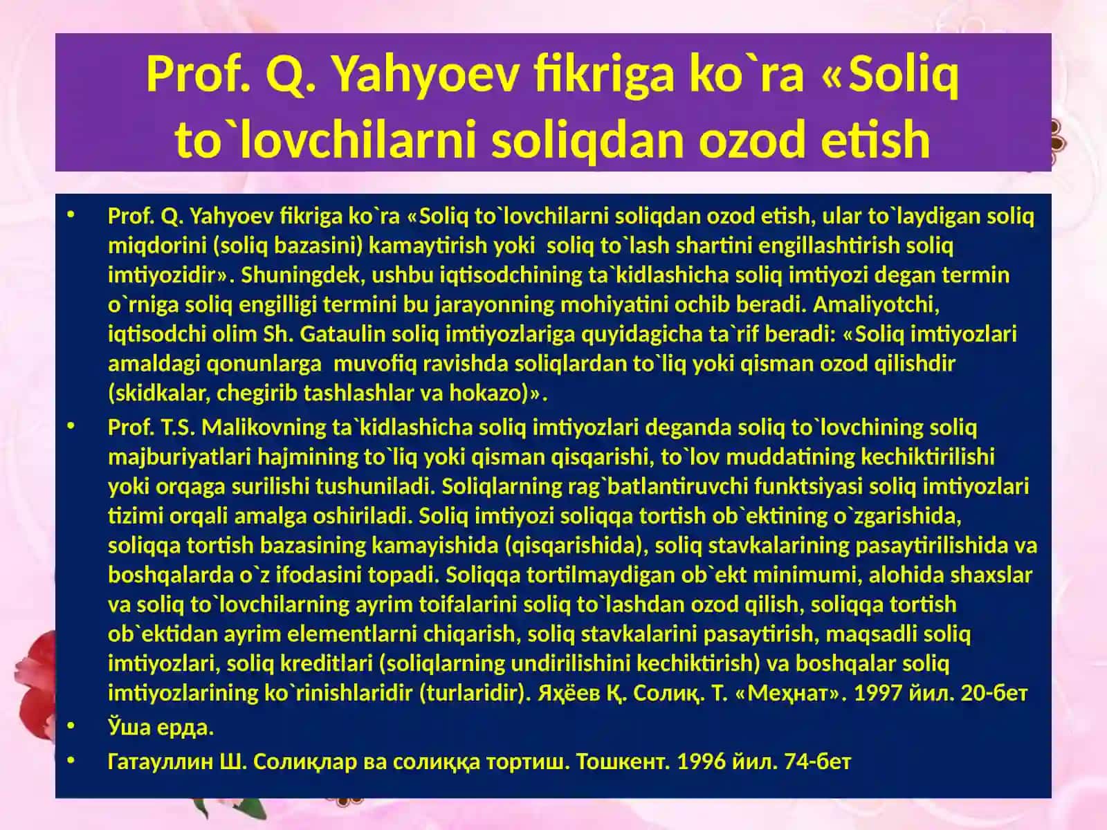 Soliq Imtiyozlari va 2017-stavkalari 4