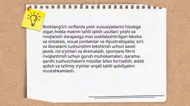 Boshlangʻich sinflarda badiiy asarni tahlil qilish 4