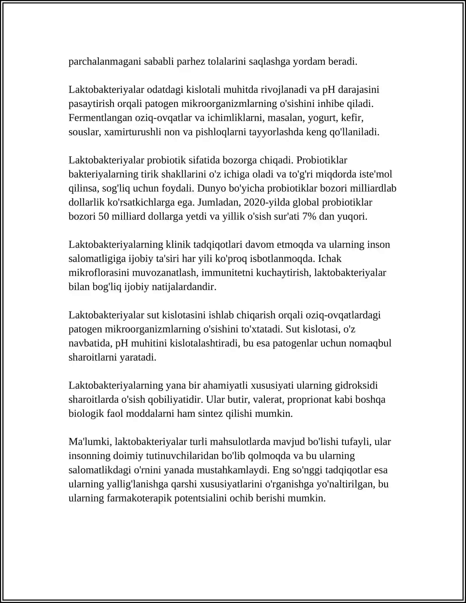 MUSTAQIL ISH Mavzu: LACTOBACILLUS 4