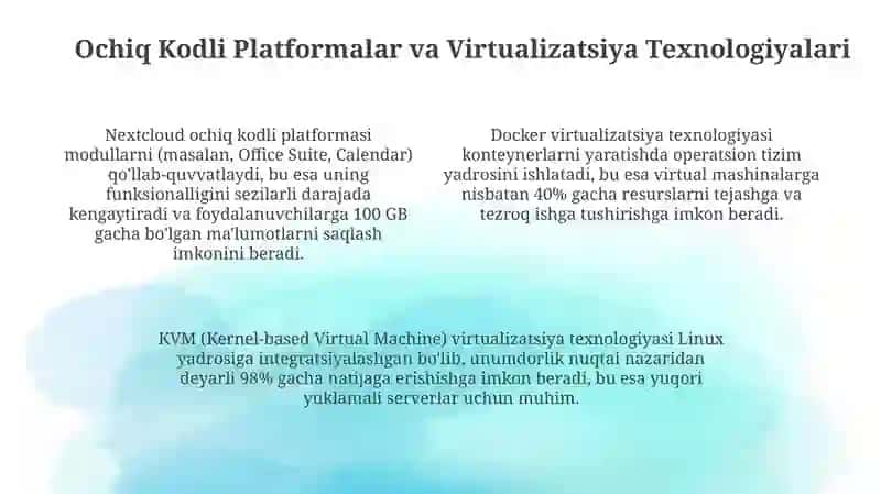 Shaxsiy Bulut va Virtualizatsiya: Imkoniyatlar Olamiga Kirish 4