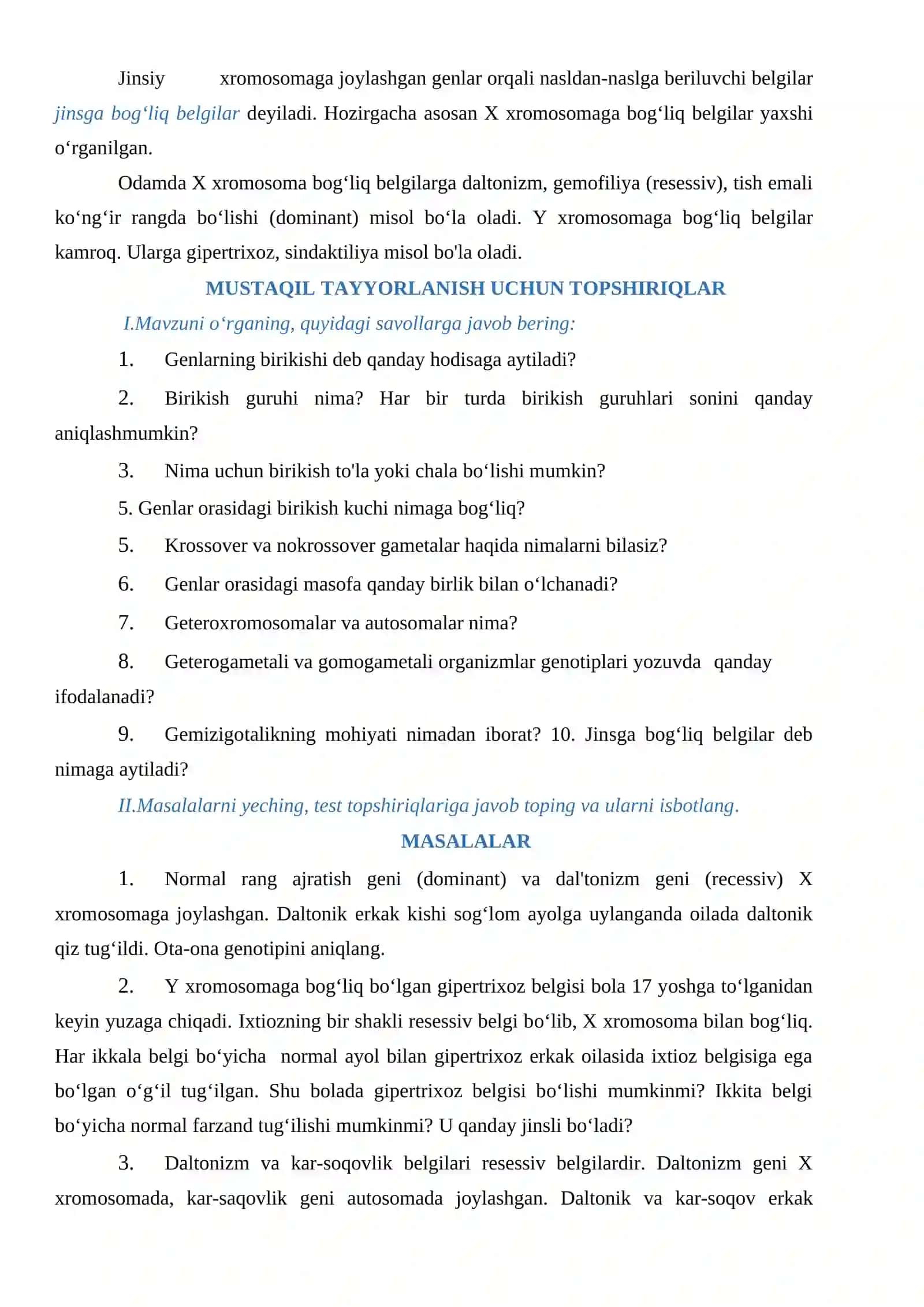 IRSIYOTNING XROMOSOMA NAZARIYASI 4