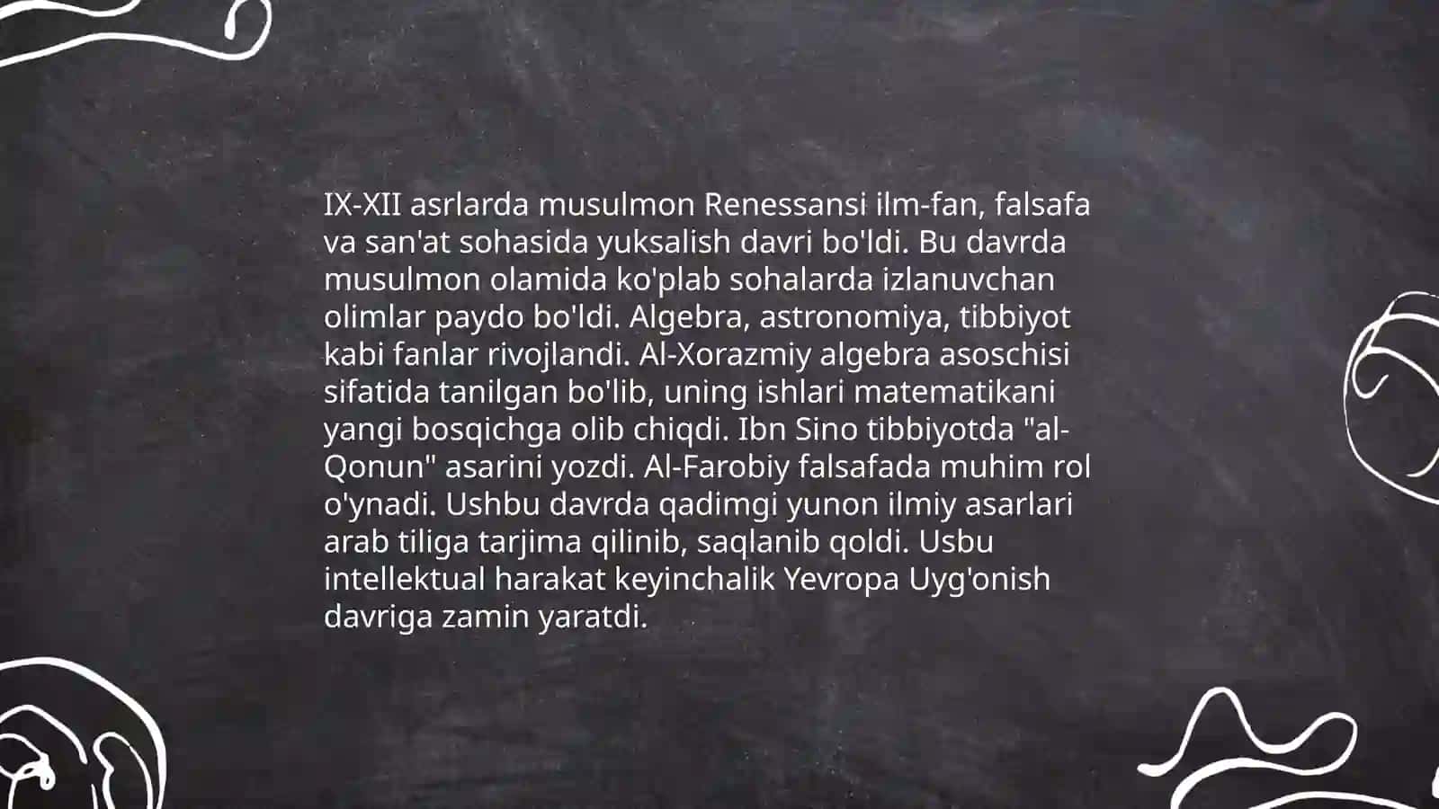 Buyuk allomalarning jahon sivilizatsiyasiga qo'shgan hissasi 4
