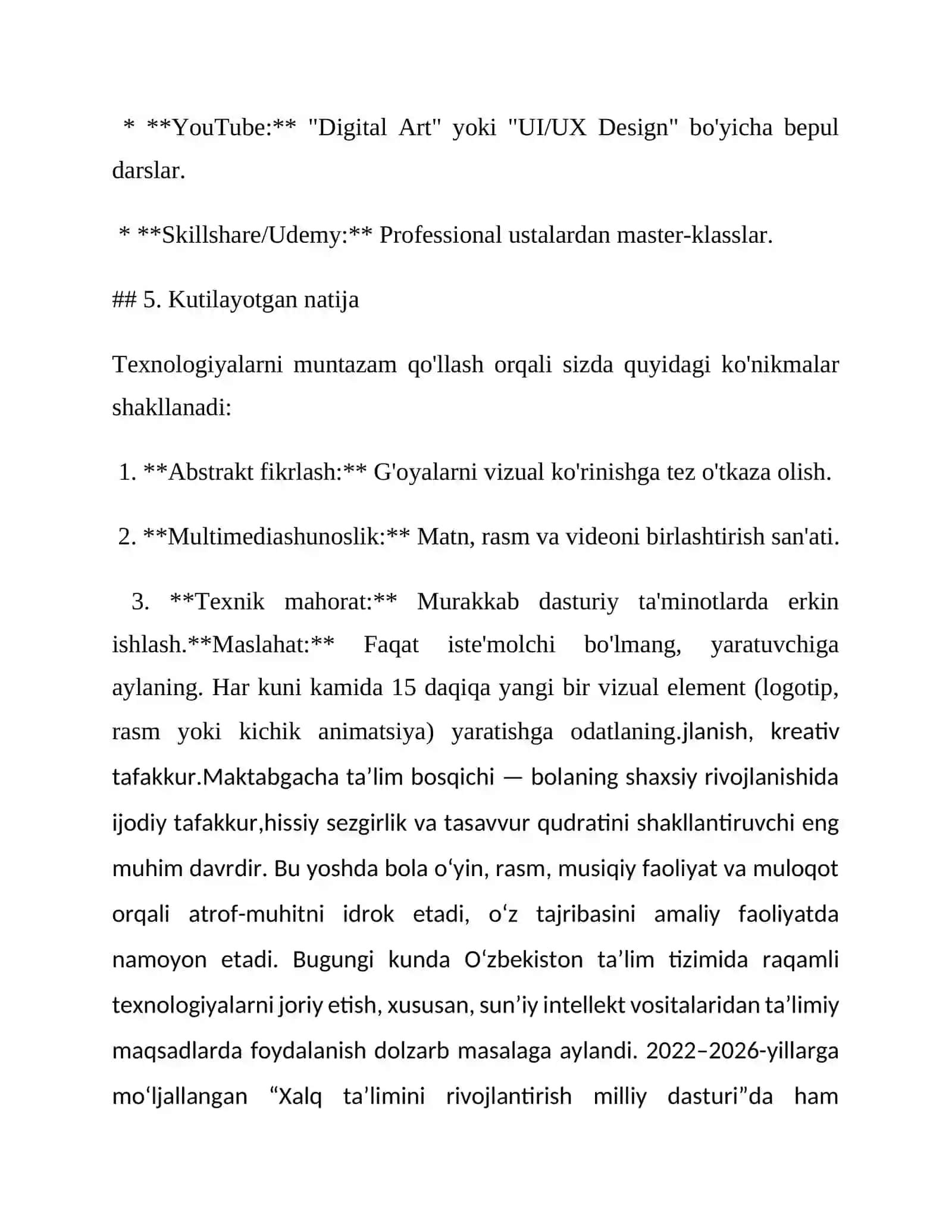 Texnalogiyalari yordamida vizual faoliyatini rivojlantirish 4