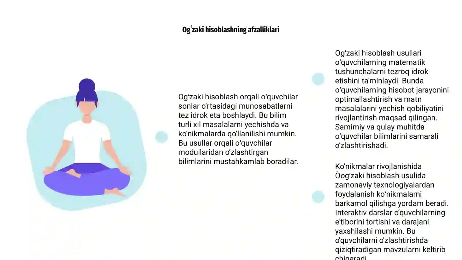 Matematikaga ixtisoslashtirilgan boshlangʻich sinflarda oʻqitishda ogʻzaki hisoblash usullari 4