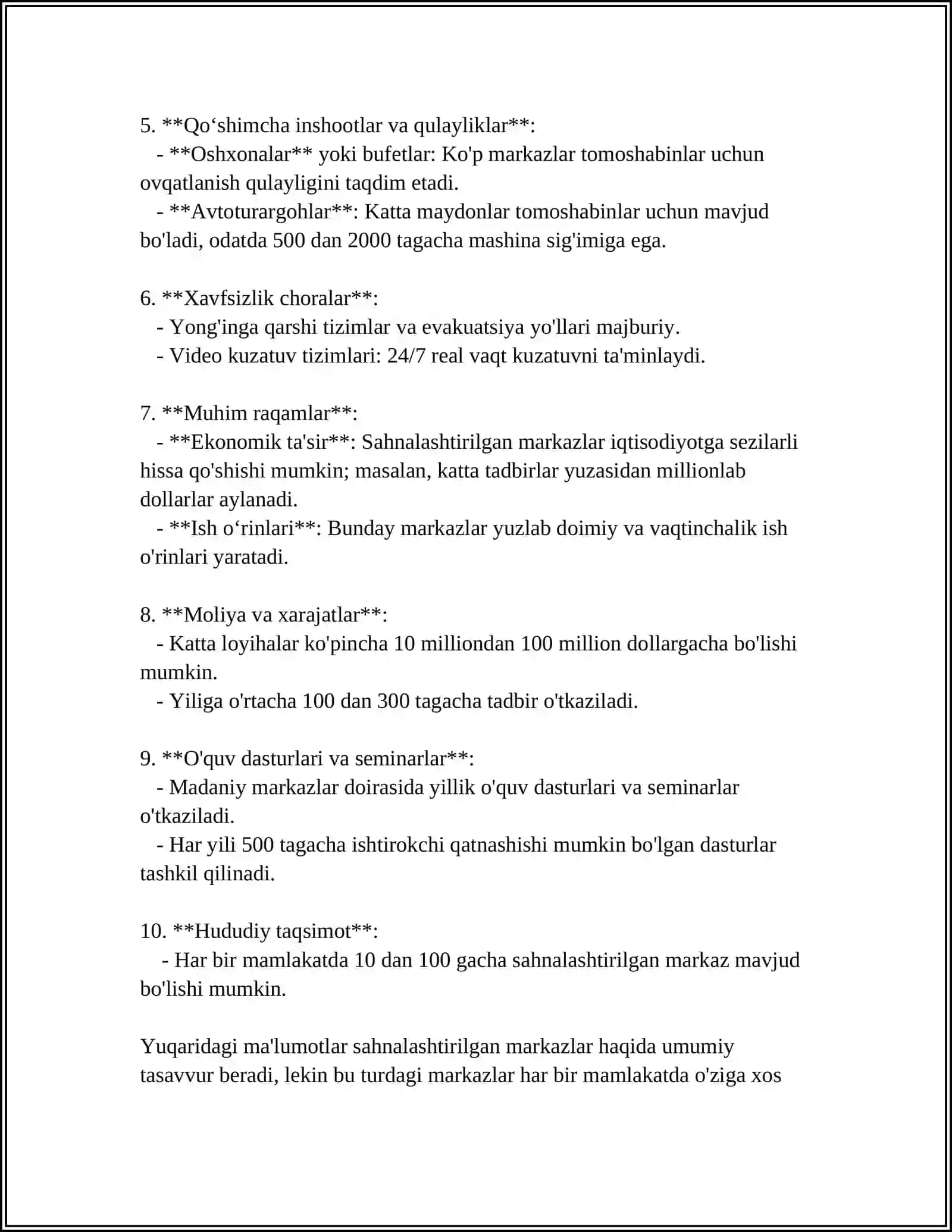 SAHNALASHTIRILGAN MARKAZNI TASHKIL QILISH FAOLIYATI 4