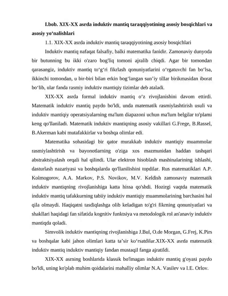 XIX-XXasrlarda induktiv induktiv mantiqning yangi yoʻnalish sifatida vujudga kelishi 4