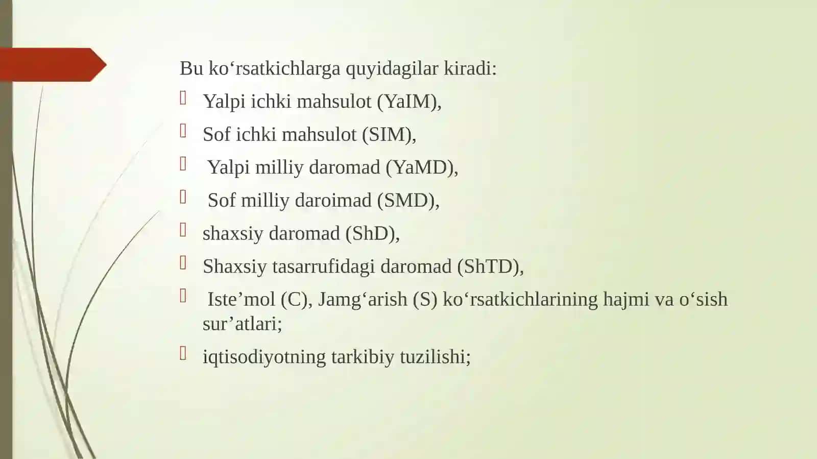 Asosiy makroiqtisodiy ko’rsatkichlar 4