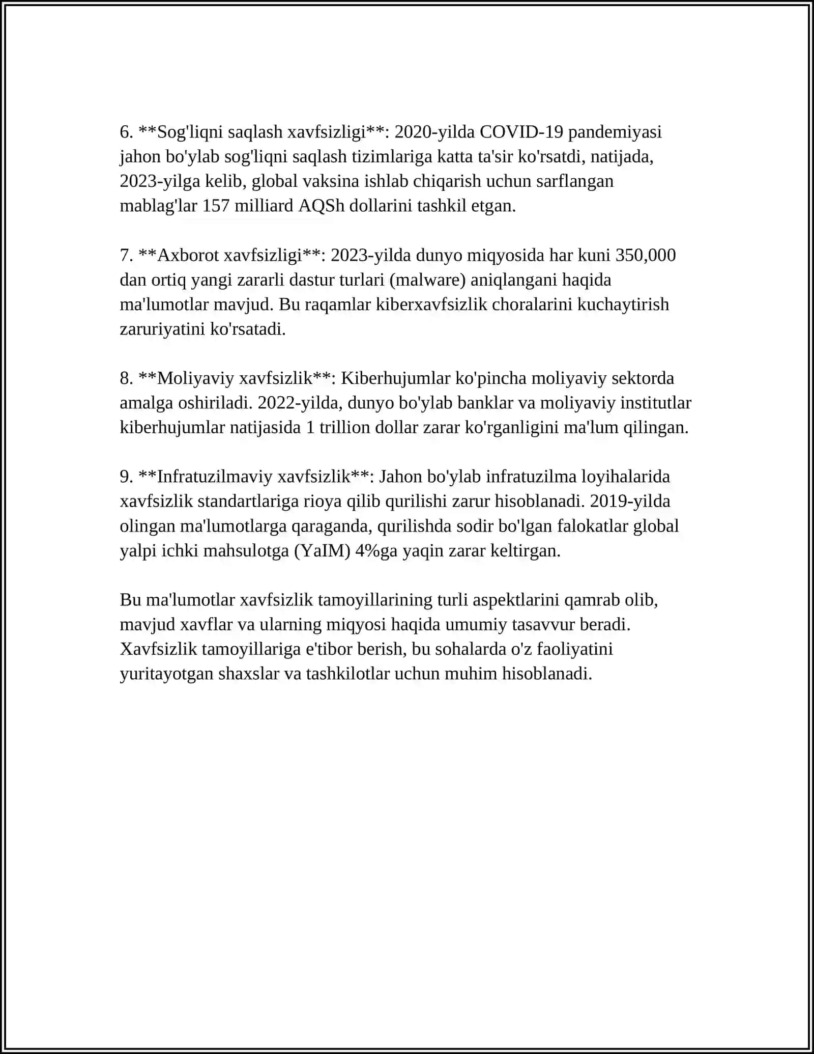 HAYOT FAOLIYATI XAVFSIZLIGI BO'YICHA GLOSSARIY TUZISH 4