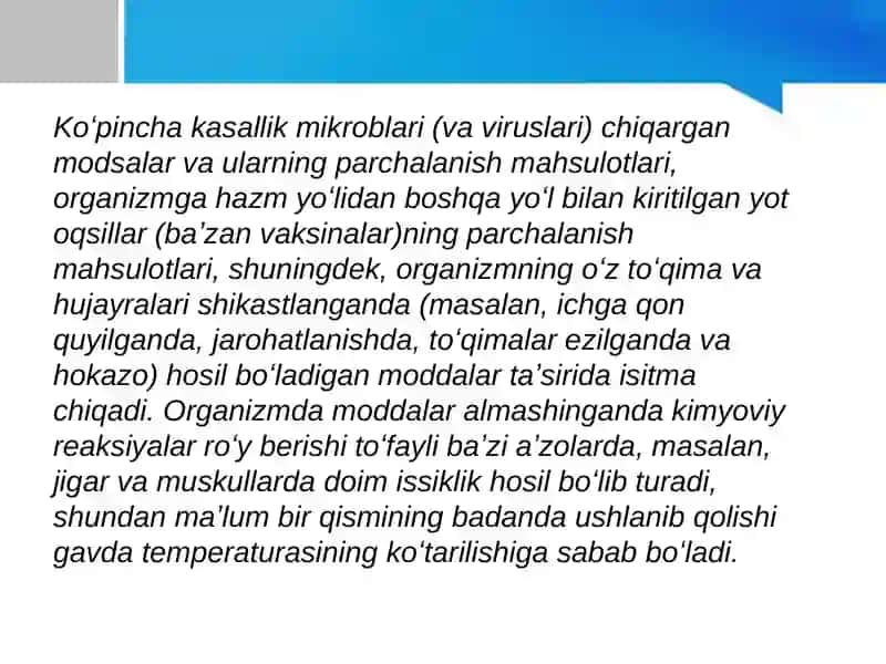 Isitmaning gipertermiyadan farqlovchi xossalari 4