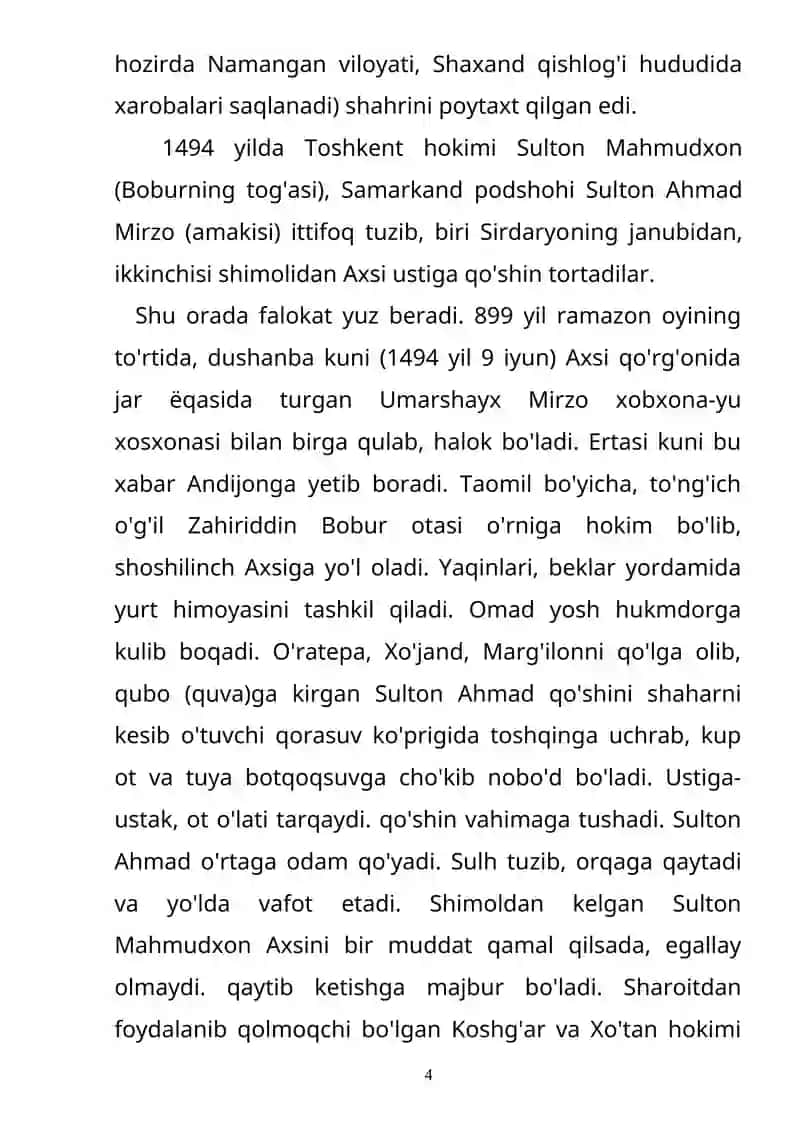 Zahiriddin Muhammad Bobur hayoti va ijodi 4