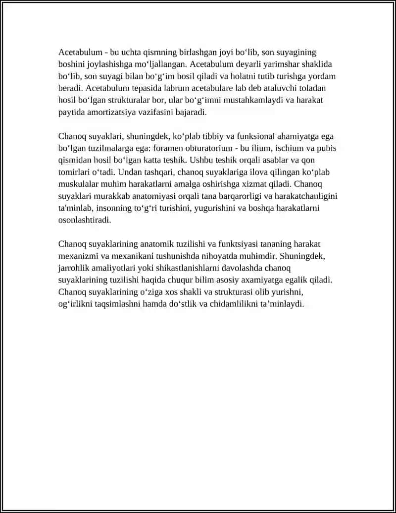 CHANOQ VA OYOQ SUYAKLARI 4