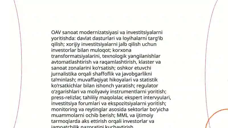 O‘zbekiston Respublikasida ommaviy axborot vositalarining faoliyati 4