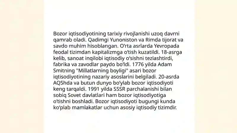 Bozor iqtisodiyoti va uni vujudga kelishi 4