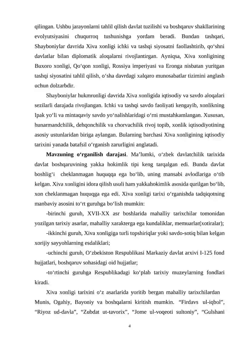 XIVA XONLIGI SHAYBONIYLAR HUKMRONLIGI DAVRI TARIXI 4