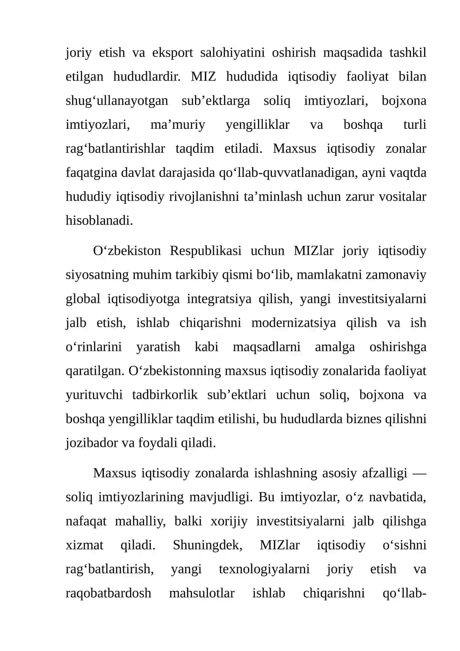 Maxsus iqtisodiy zonalarning ishtirokchilariga soliq solishning o‘ziga xos xususiyatlari 4