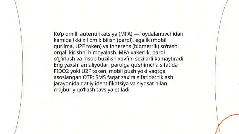 Axbrot xavfsizligini ta'minlash usullari 4