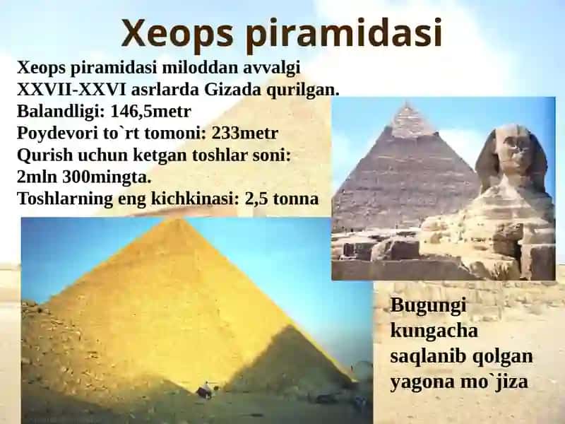 Qadimgi dunyoning yetti mo`jizasi 4