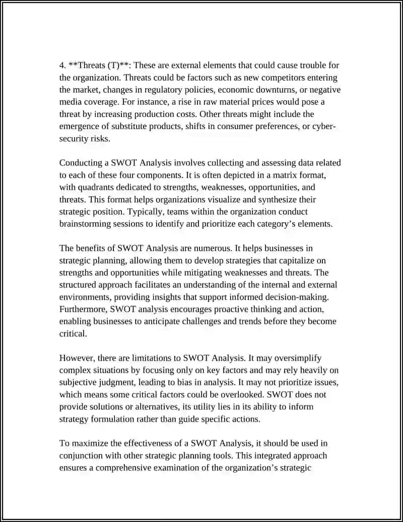SWOT Analysis Techniques 4