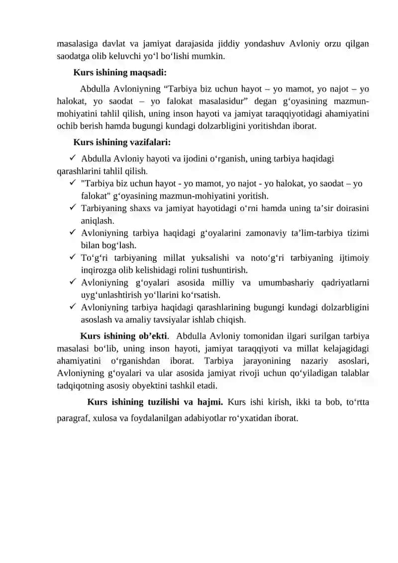 TARBIYA BIZ UCHUN HAYOT – YO MAMOT, YO NAJOT – YO HALOKAT, YO SAODAT – YO FALOKAT MASALASIDUR 4