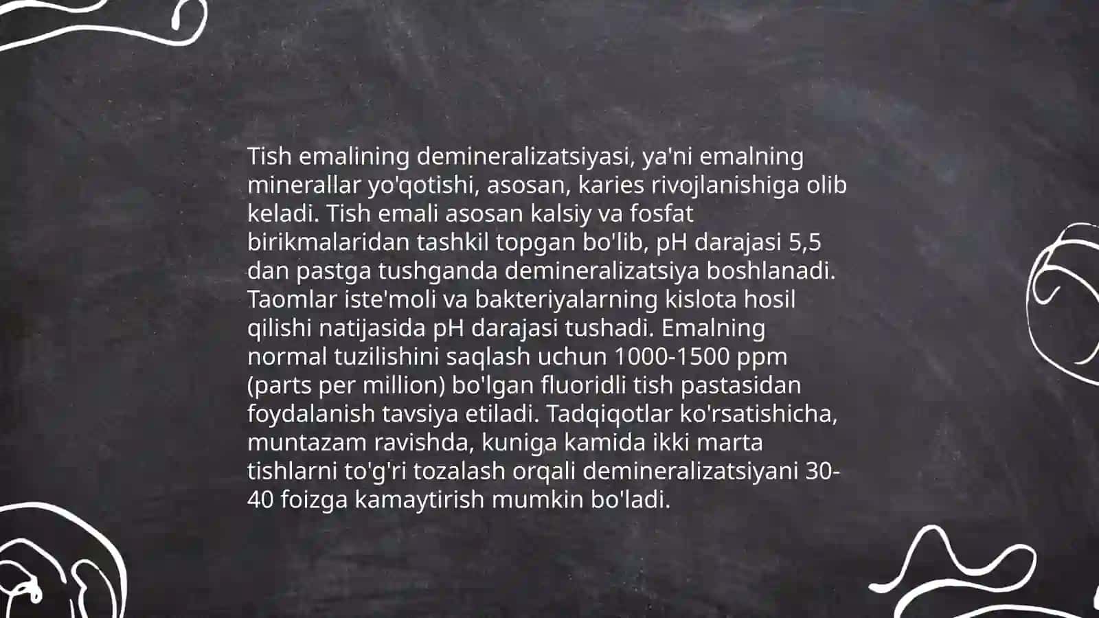 Kariesogen omillar (mahalliy umumiy). Kariesni patologik anatomiyasi 4