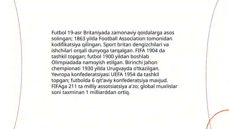 fudbol oyininig kelib chiqishiqoidalari maydon olchamlari va hakamlarning vazifalari 4