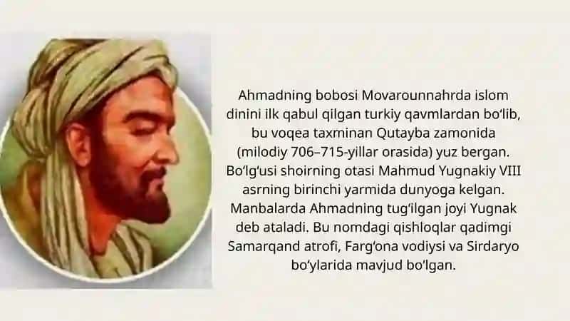 Ahmad Yassaviy va Ahmad Yugnakiy hayoti va ijodining manbalari 4