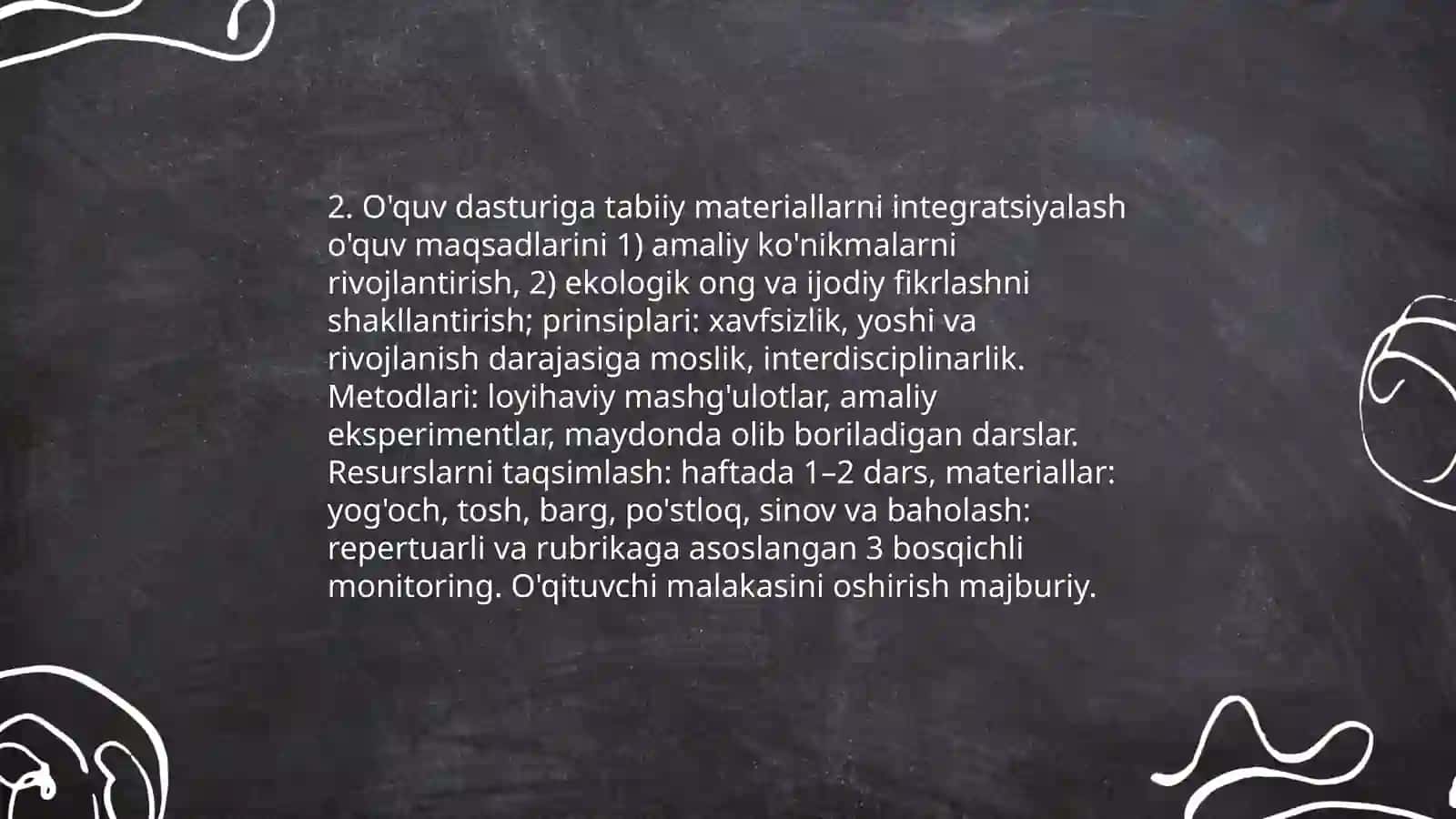 Tabiiy materiallar bilan ishlash darslarini tashkil etish metodikasi 4