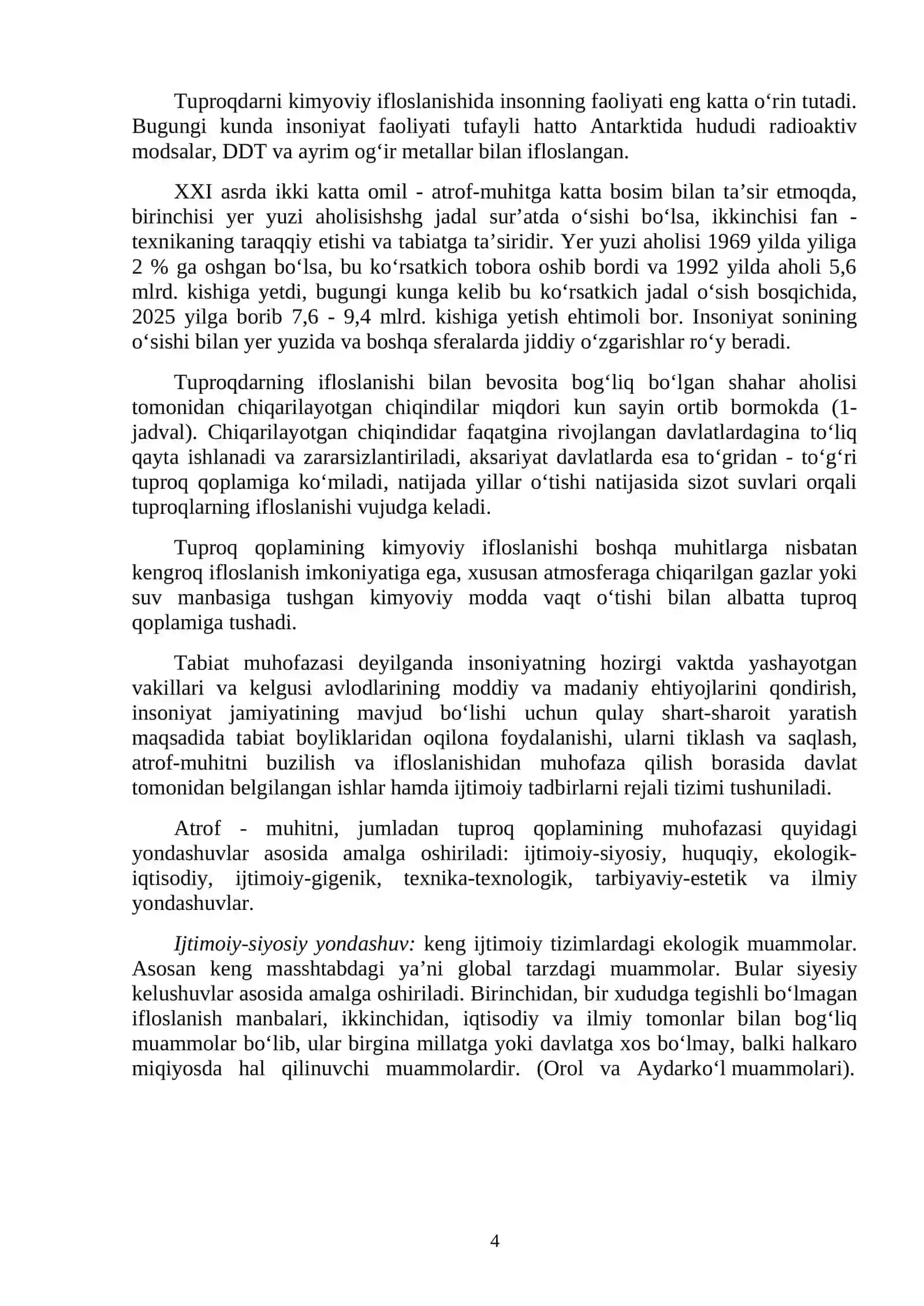 Tuproqlarni kimyoviy ifloslanish va muhofaza qilish 4