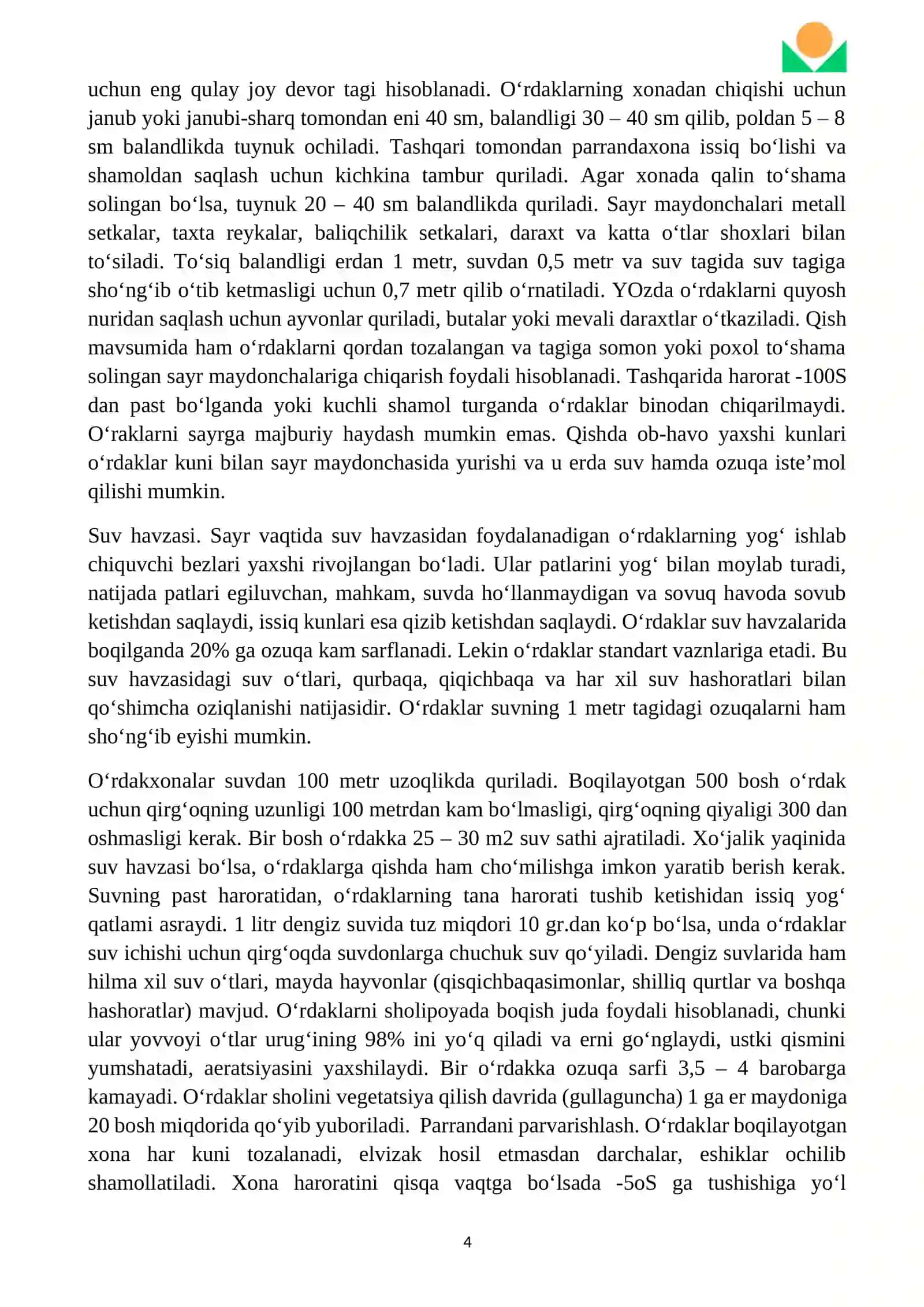 Tuxum va go’sht yo’nalishidagi parrandalarni oziqlantirish va omixta yim retseptini tuzish 4