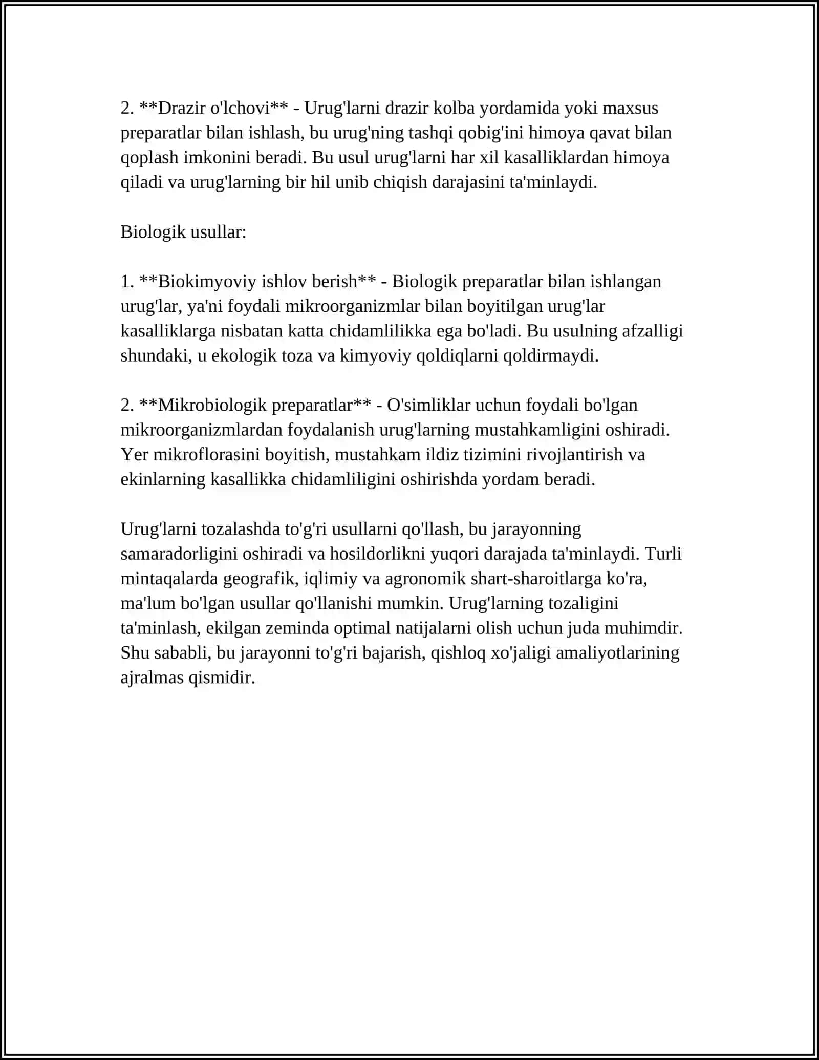 MUSTAQIL ISH Mavzu: POLIZ MAXSULOTLARIGA ISHLOV BERISH 4