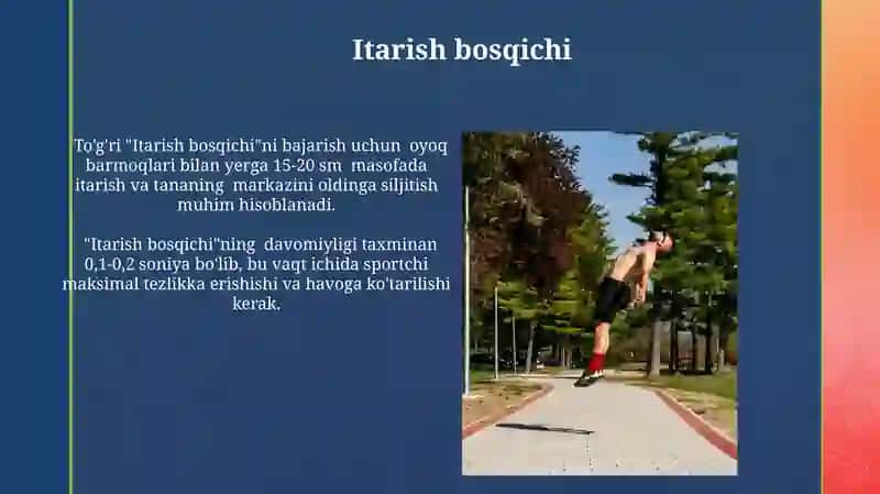 Turgan joydan uzunlikka sakrash 4