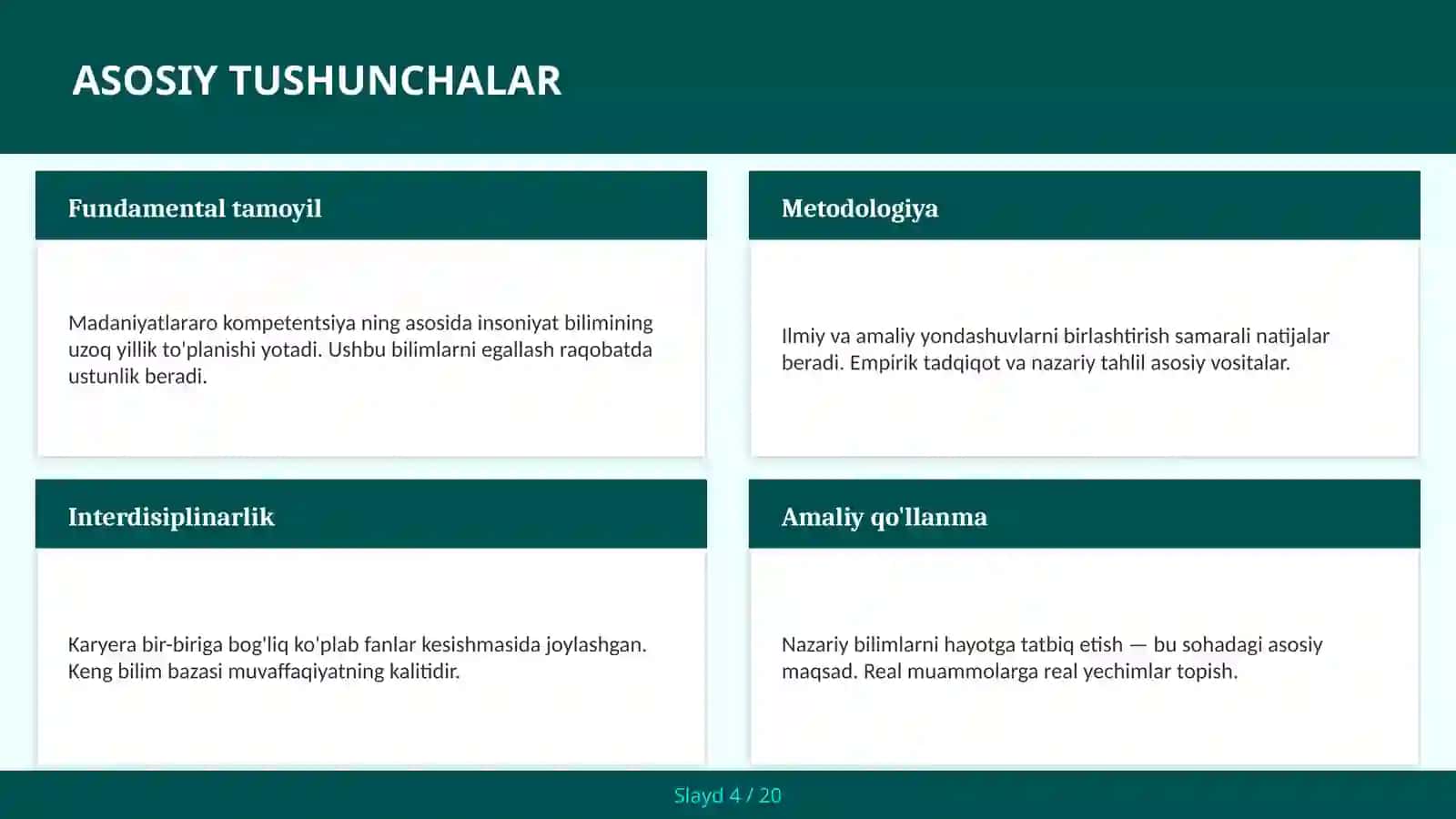 Kirish: Madaniyatlararo kompetentsiya 4