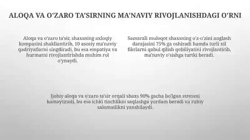Inson ma'naviy tarbiyasida muomala va muloqot qilish usullari shakllantirishning ahamiyati 4