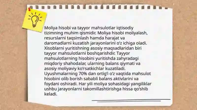 Tаyyor mаhsulоt vа tоvаrlаr hisоbi 4