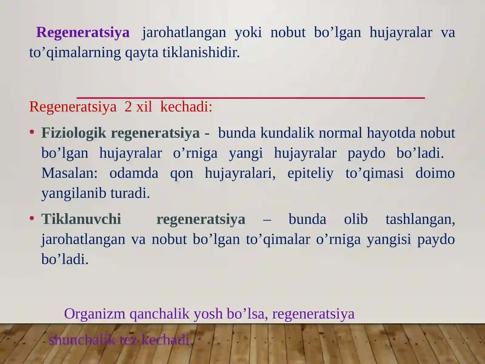 Organizmning muhofazavakompensator–moslashish reaksiyalari 4