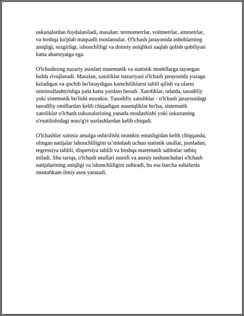 O'LCHASH USULLARI.DISKRE O'LCHASH USULI.STATIK VA DINAMIK O'LCHASH USULI 4
