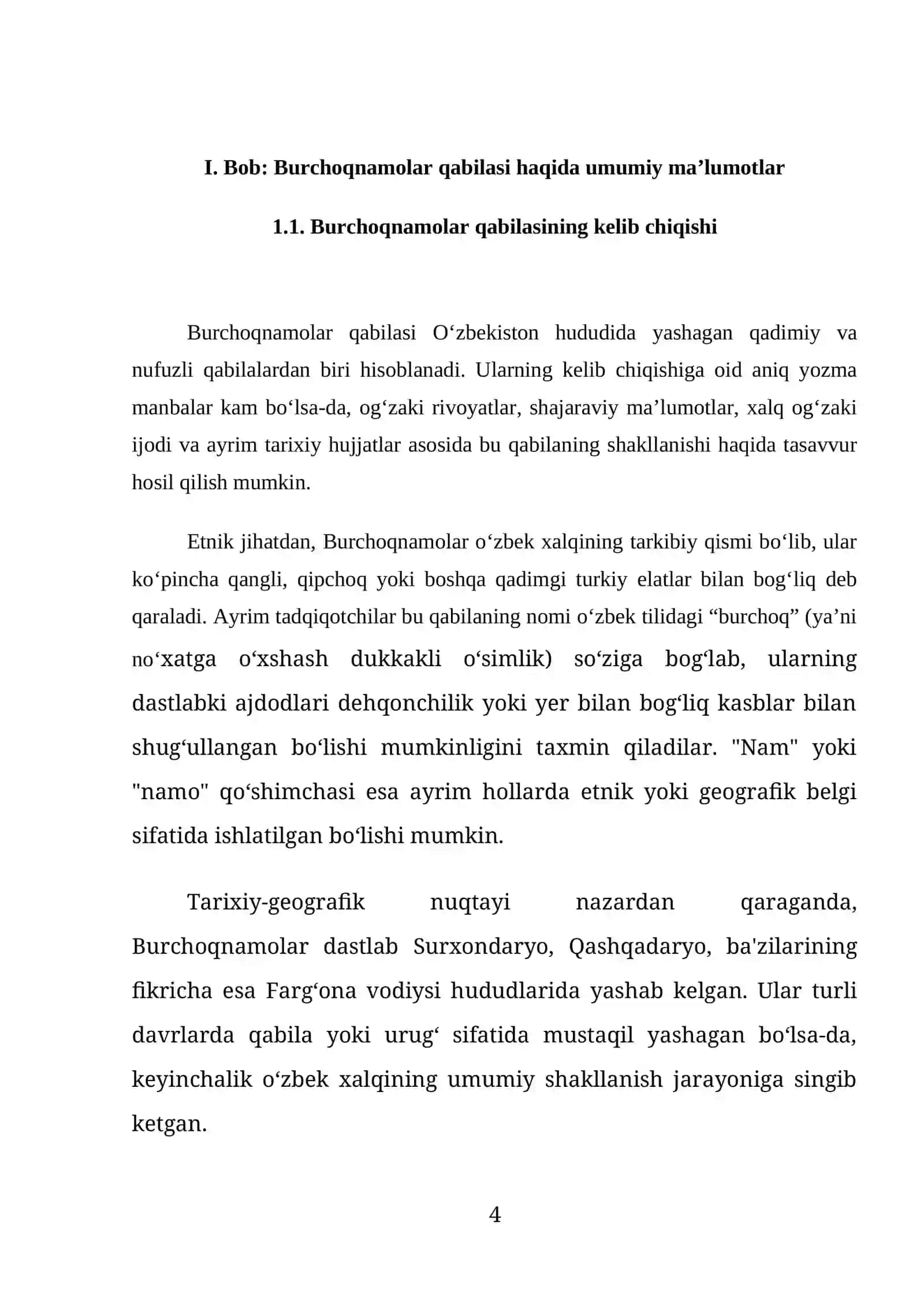 Burchoqnamolar qabilasi 4