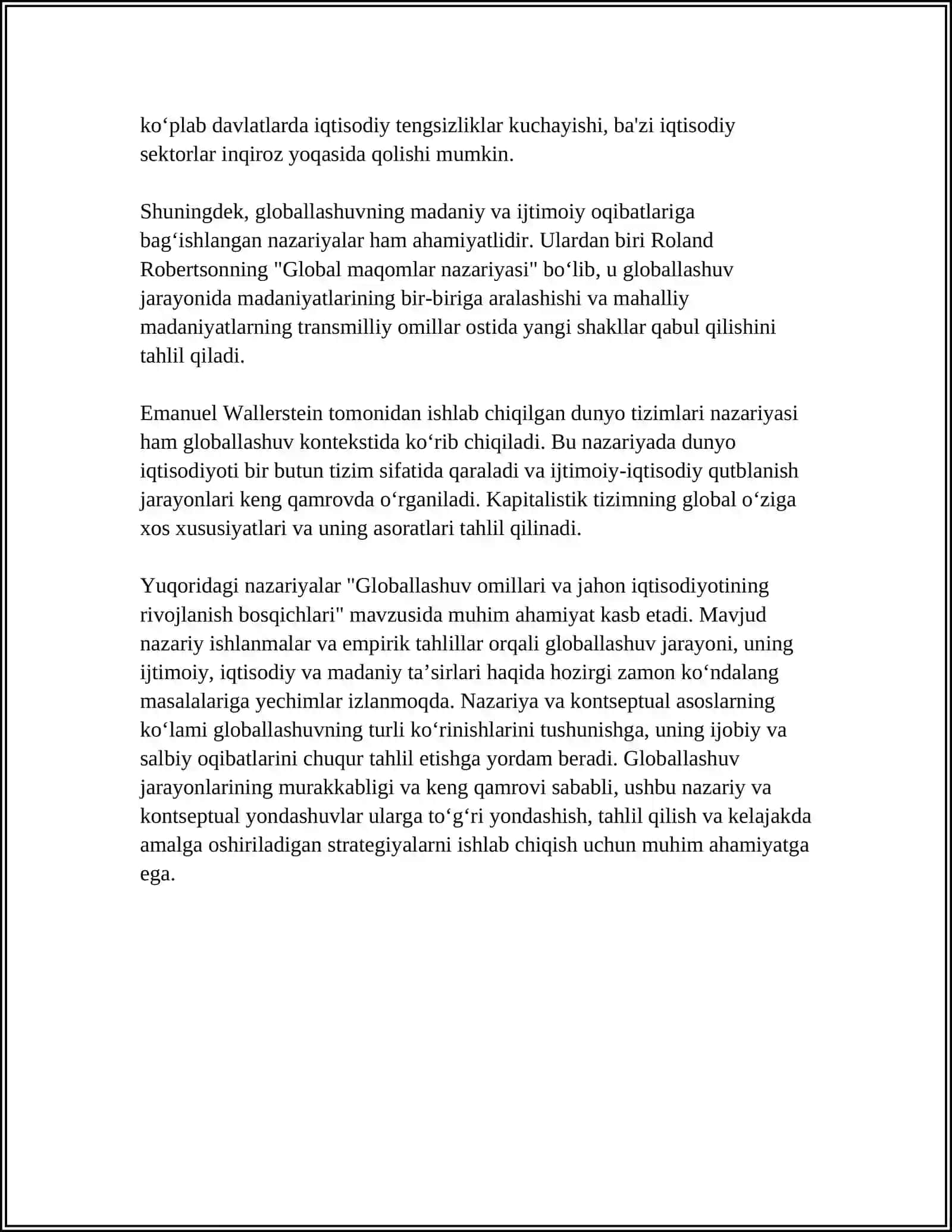 GLOBALLASHUV OMILLARI VA JAHON IQTISODIYOTINING RIVOJLANISH BOSQICHLARI 4