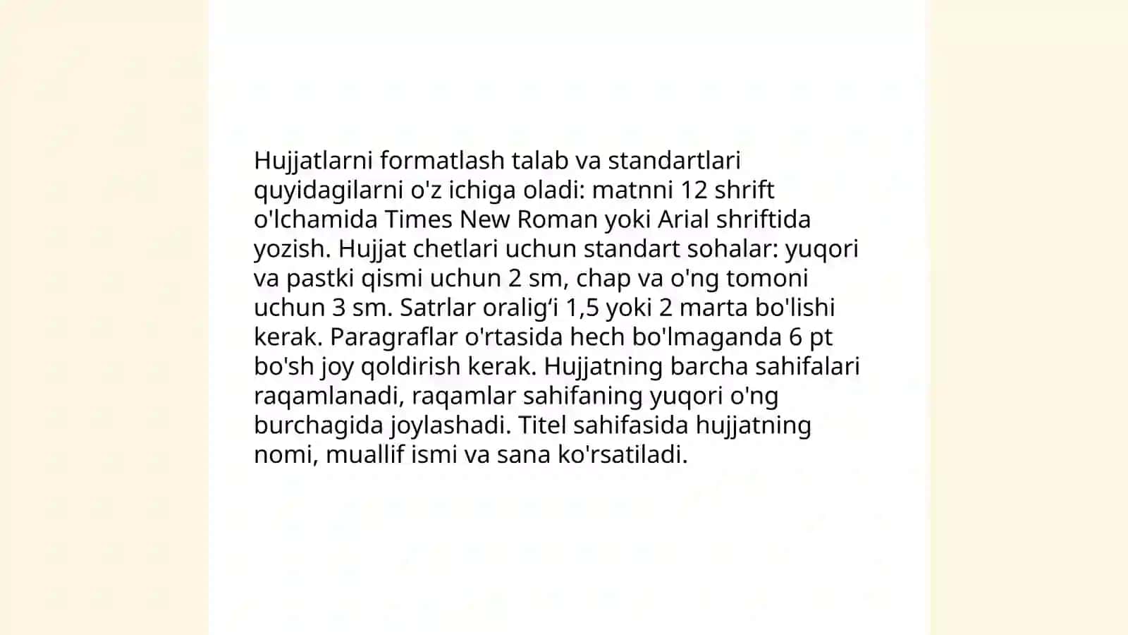 Axborot hujjatlarni tayyorlash va yozish 4