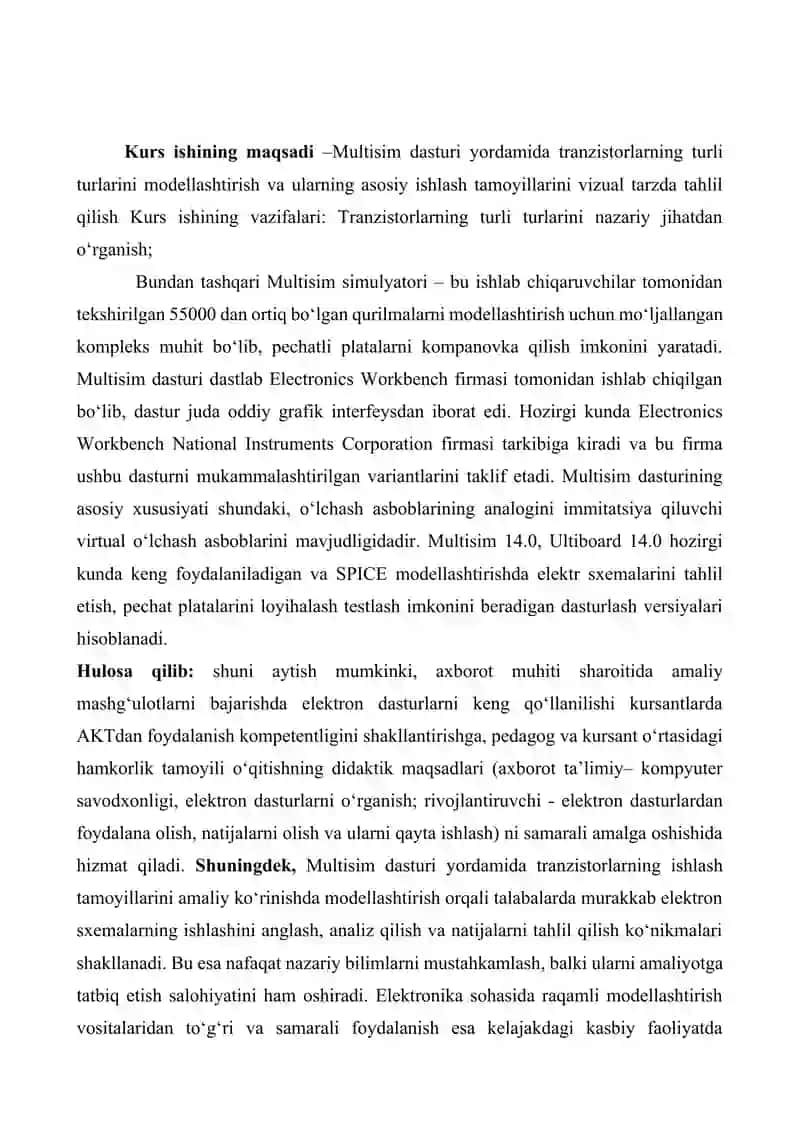Multisim dasturida batareyalar va zaryadlash tizimlarini modellashtirish 4