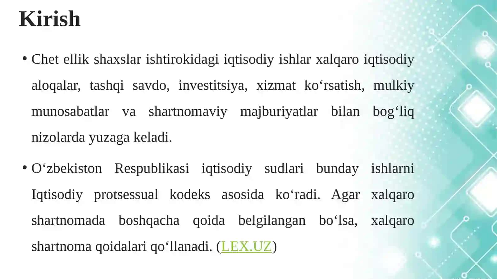 Chetellik shaxslari shtiroki dagi ishlarni ko‘rishda sudlovga tegishlik masalalari 4