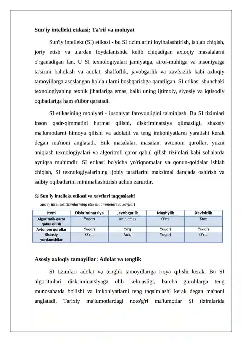Sun'iy intellekt etikasi: Asosiy tushunchalar va tamoyillar 4