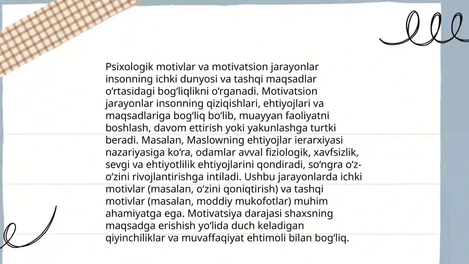 Xorij psixologiyasida motiv va motivatsiya muammosi 4