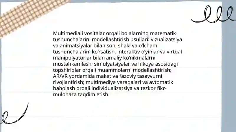 Bolalarning matematik rivojlanishidagi modellashtirish usullari 4