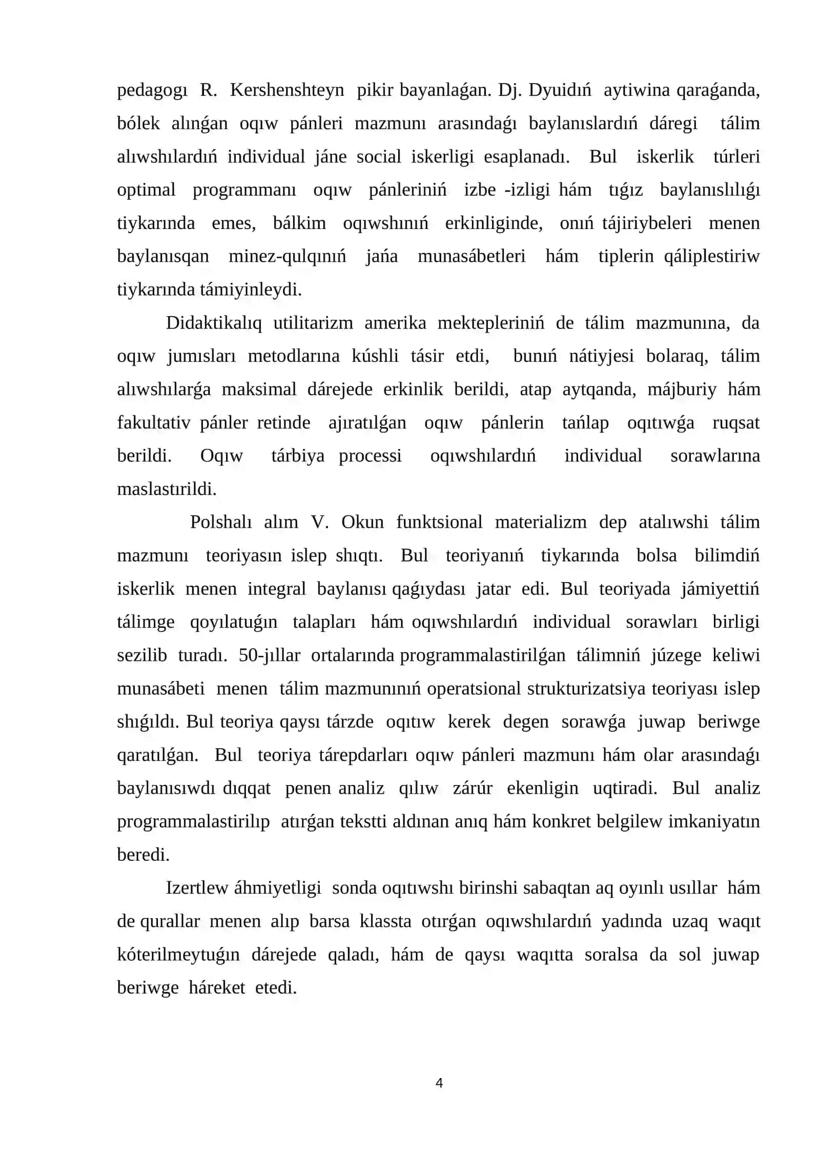 Fizika astronomiya oqıtıw metodikası tálim baǵdarı 4