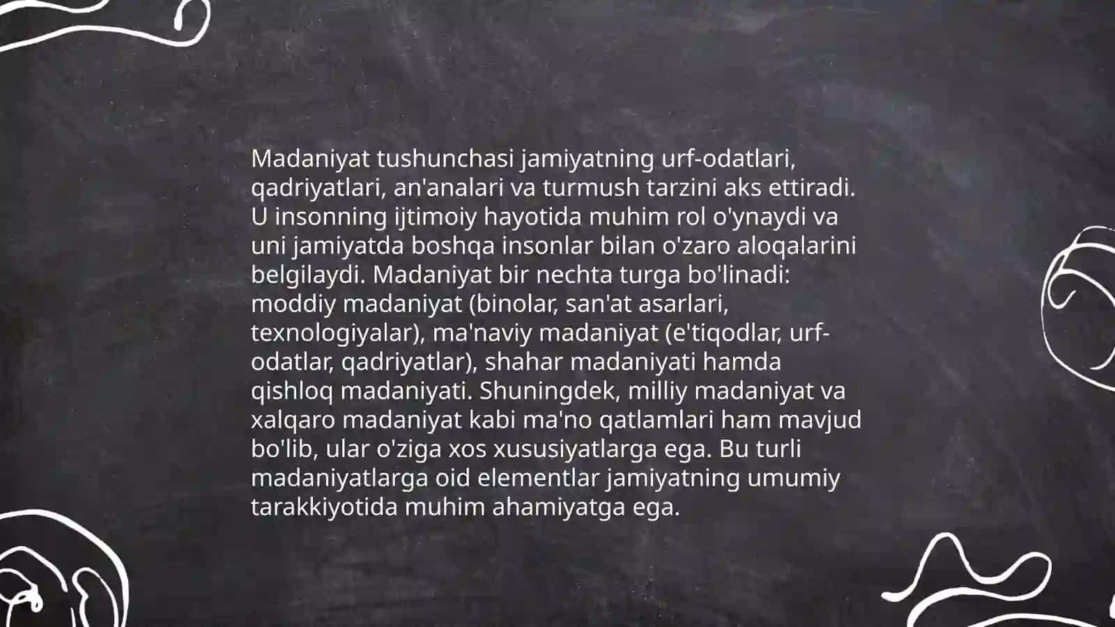 Madaniyat nazaryasi fanining predmeti va vazifalari 4