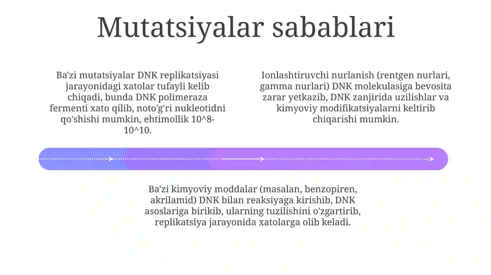 Mutatsiyanima?Uningsabablari,shakllari,ahamiyativabiologikoqibati 4