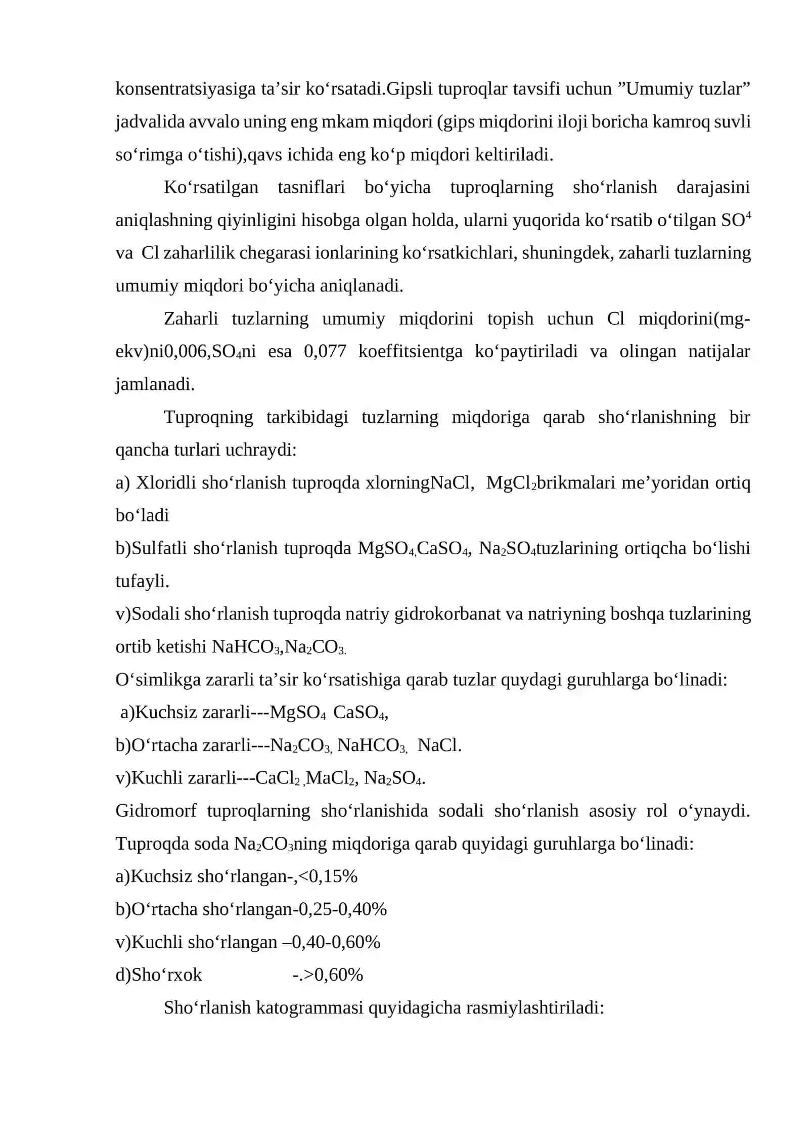 Tuproqning sho‘rlanish kartogrammasini tuzish 4